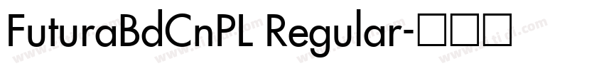 FuturaBdCnPL Regular字体转换